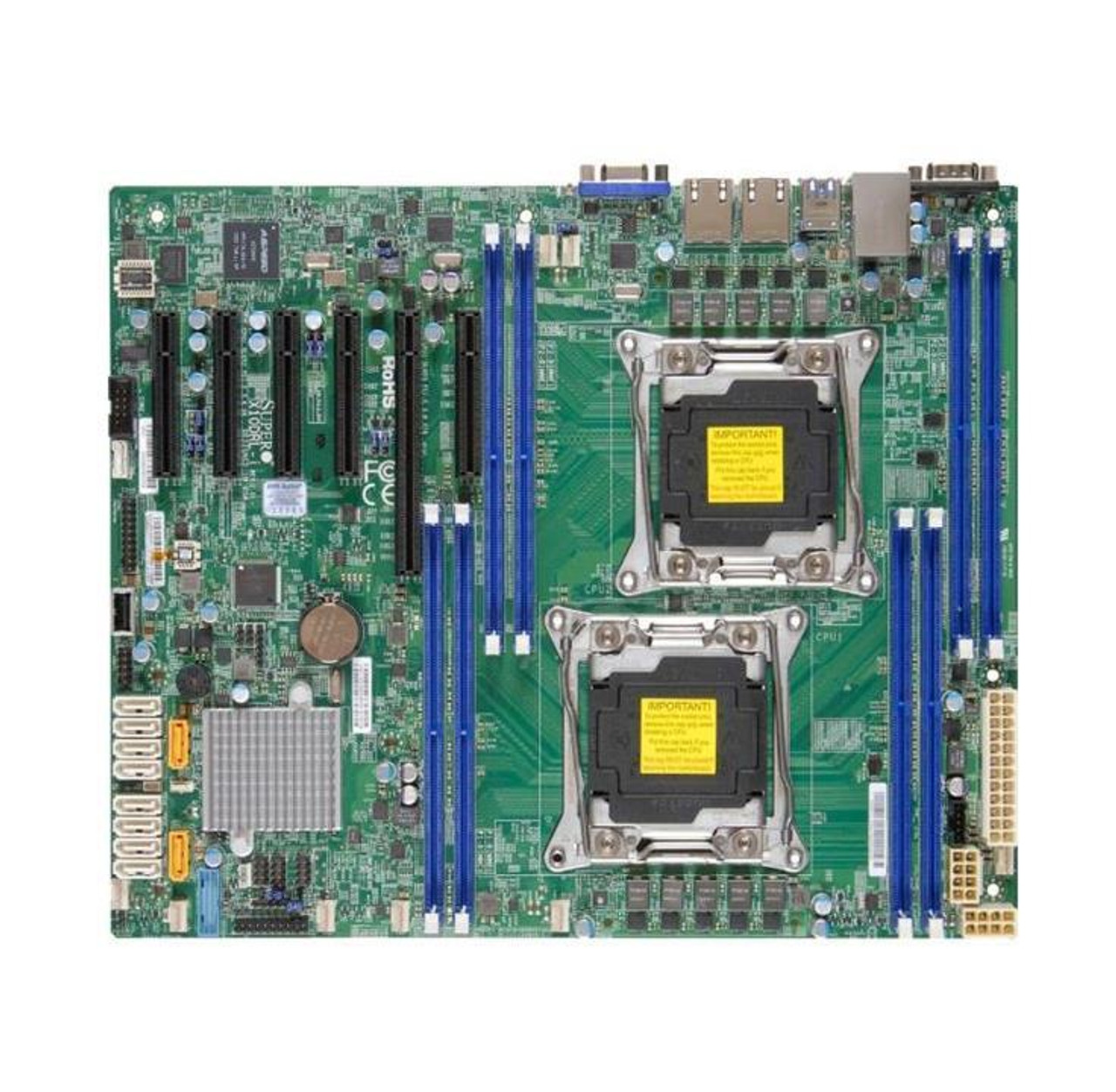 X10DRHITB SuperMicro Dual Socket R3 LGA 2011 Xeon E5-2600 v4 / v3 Intel C612 Chipset DDR4 16 x DIMM 10 x SATA 6Gbps E-ATX Server Motherboard (Refurbished)