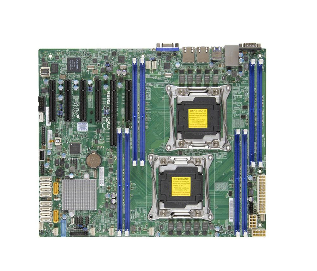 MBDX10DRLIT SuperMicro X10DRL-iT Dual Socket R3 LGA 2011 Xeon E5-2600 v4 / v3 Intel C612 Chipset DDR4 8 x DIMM 6 x SATA 6Gbps ATX Server Motherboard