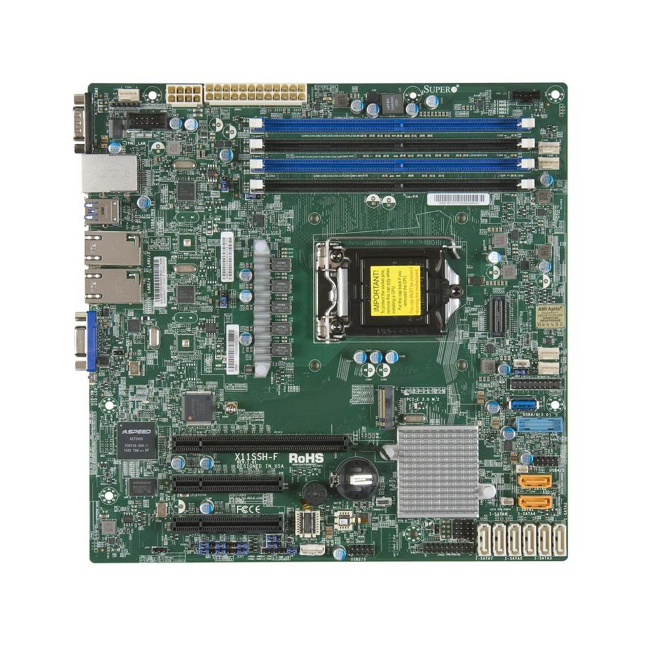 MBX11SHF SuperMicro X11ssh-f-o LGA1151 Intel C236 DDR4 SATA3usb3.0 V2GBe Microatx Server Motherboard (Refurbished)