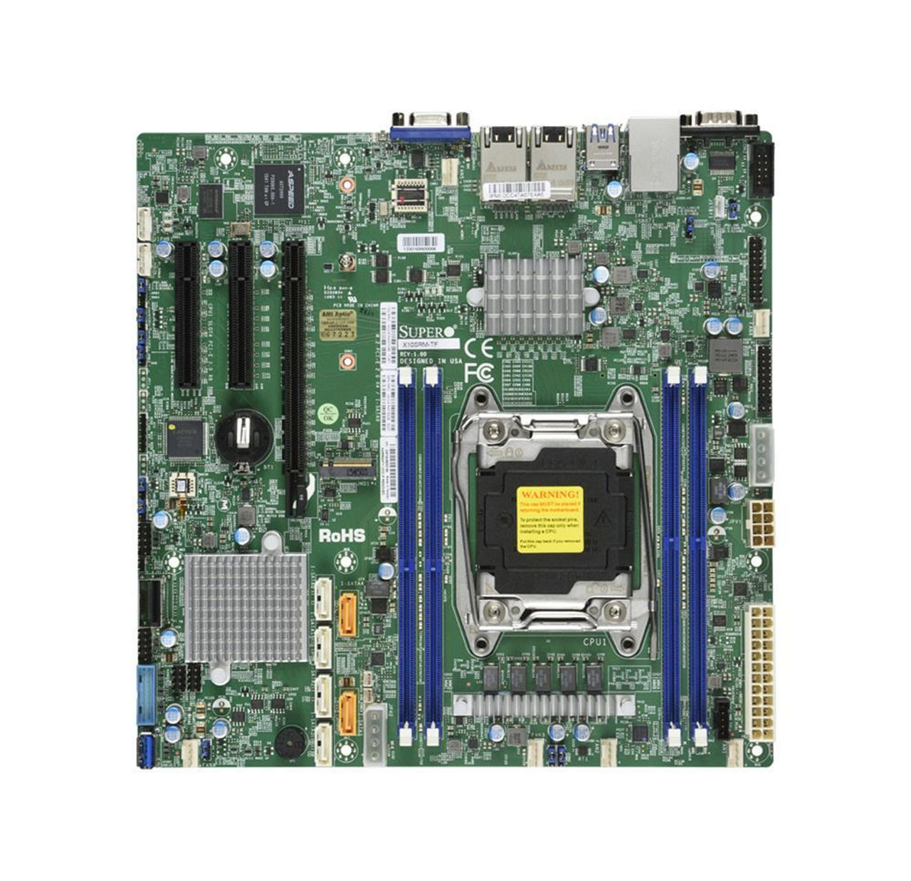 MBDX10SRMTFB SuperMicro X10SRM-TF Socket R3 LGA 2011 Xeon E5-1600 / E5-2600 v4 / v3 Intel C612 Chipset DDR4 4 x DIMM 10 x SATA 6Gbps micro-ATX Server Motherboard