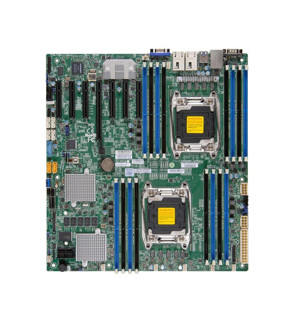 MBDX10DRHCTO SuperMicro X10DRH-CT Dual Socket R3 LGA 2011 Xeon E5-2600 v4 /  v3 Intel C612 Chipset DDR4 16 x DIMM 10 x SATA 6Gbps 8 x SAS 12Gbps E-ATX 