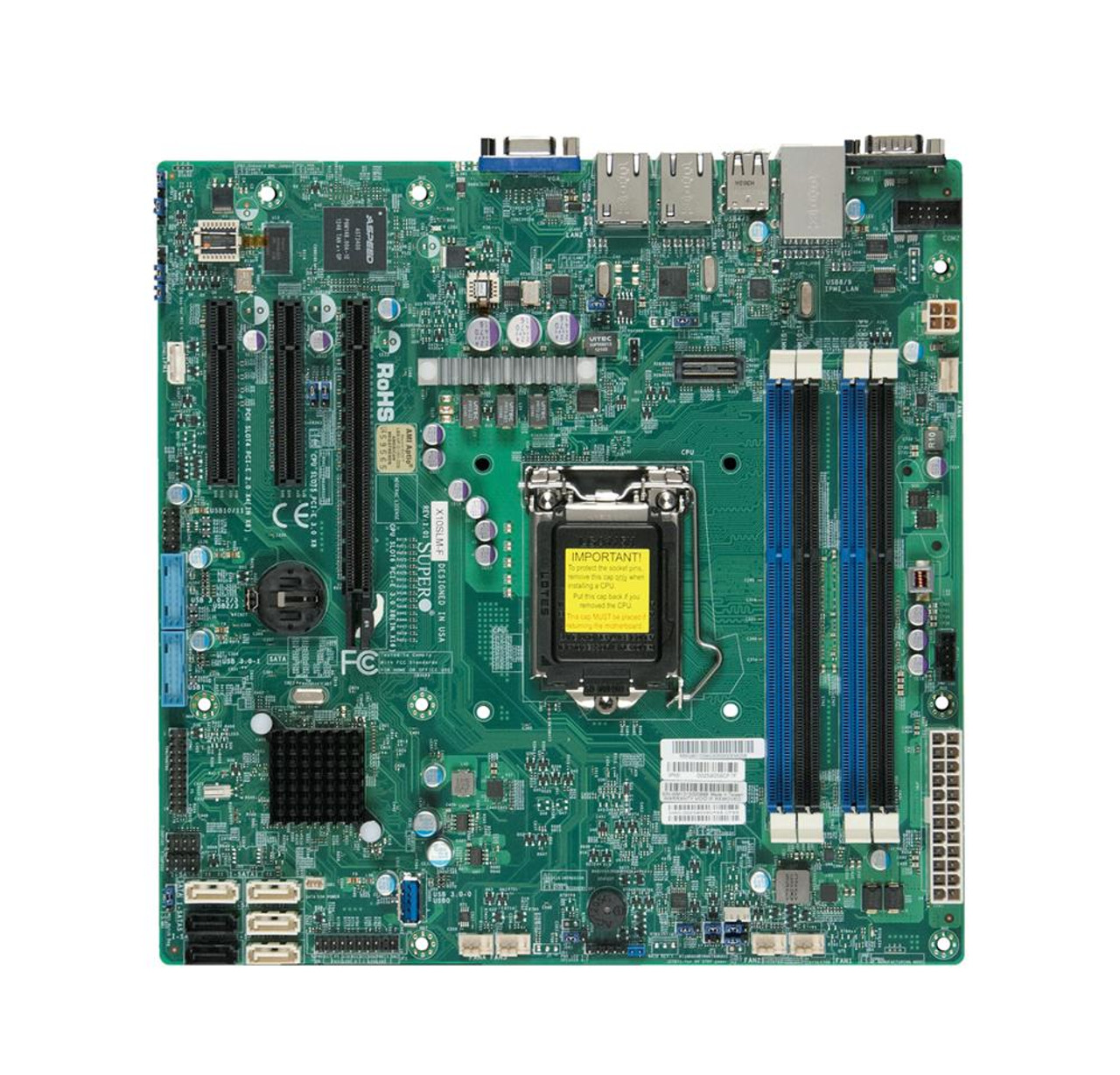 MBX10SMFB SuperMicro X10slm-f-b LGA1150 Intel C224 PCH DDR3 SATA3usb3.0 V2GBe Microatx Server Motherboard (Refurbished)