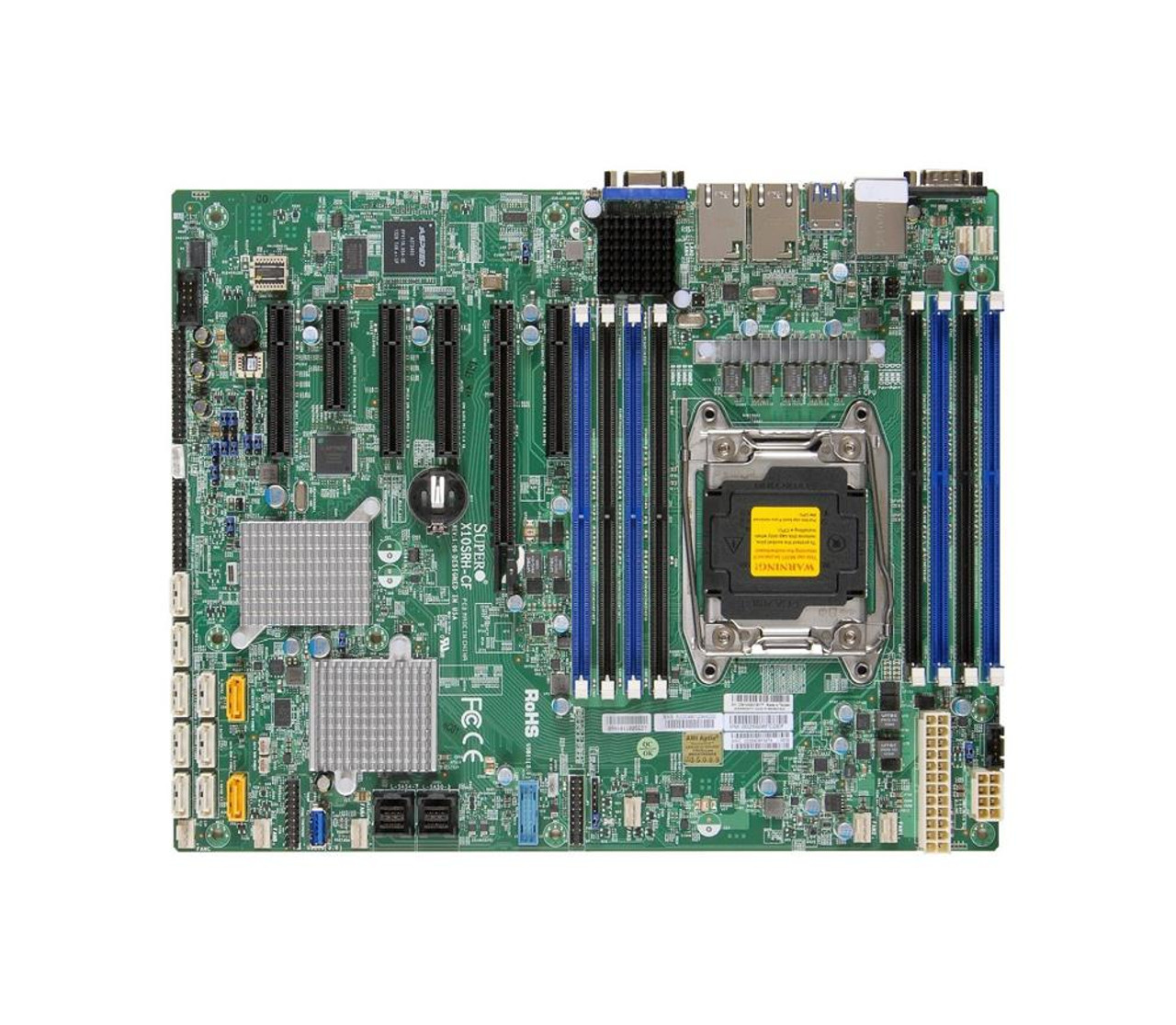 X10SRHCFO SuperMicro Socket R3 LGA 2011 Xeon E5-1600 / E5-2600 v4 / v3 Intel C612 Chipset DDR4 8 x DIMM 10 x SATA 6Gbps 8 x SAS 12 Gbps ATX Server Motherboard
