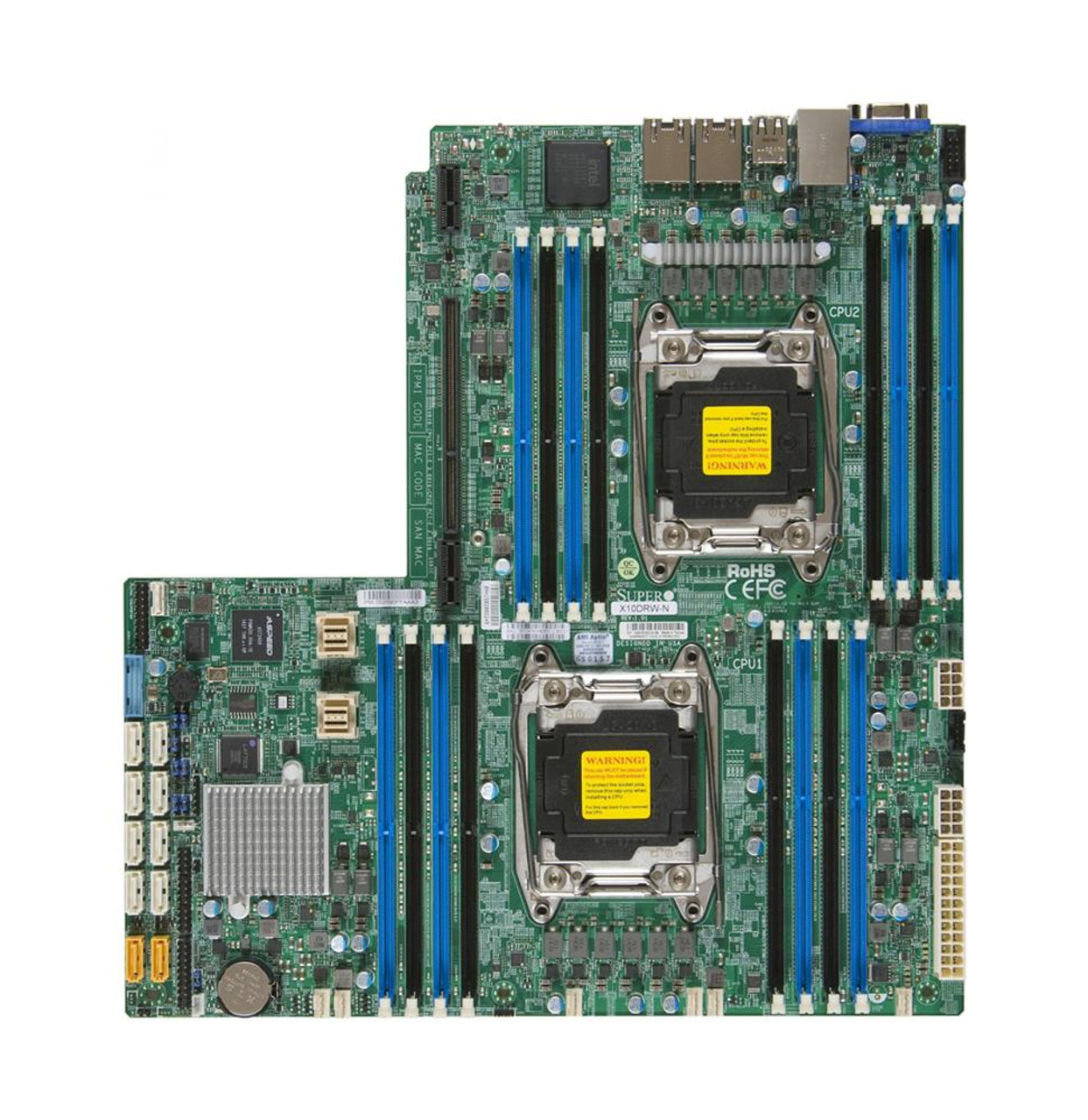 X10DRW-N-O SuperMicro Dual Socket R3 LGA 2011 Xeon E5-2600 v4 / v3 Intel C612 Chipset DDR4 16 x DIMM 10 x SATA 6Gbps Proprietary WIO Server Motherboard