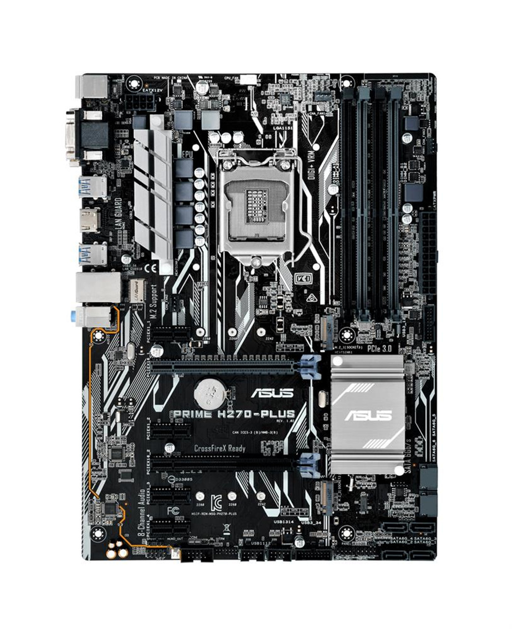 90MB0S90-M0EAY0 ASUS Prime H270-PLUS S1151 H270 ATX Intel H270 4 X DIMM DDR4 Ethernet Motherboard (Refurbished)