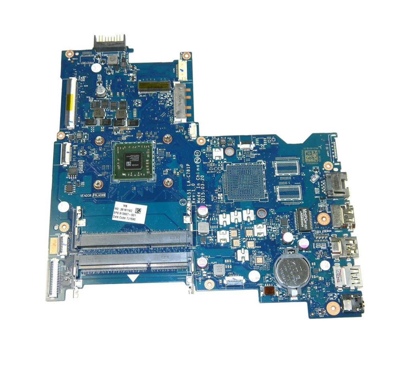 828116-001 HP System Board (Motherboard) for 15-Af Series Laptop (Refurbished)