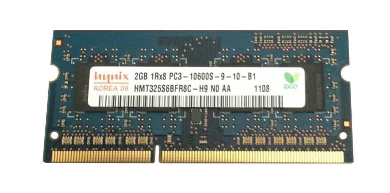 Hynix 2GB PC3-10600 DDR3-1333MHz non-ECC Unbuffered CL9 204-Pin SoDimm Single Rank Memory Module