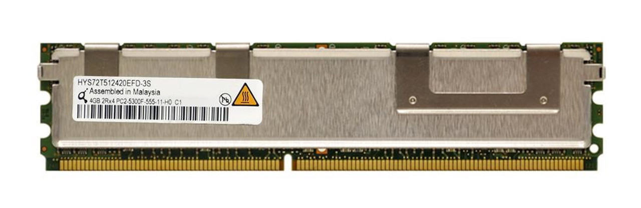 Qimonda 4GB PC2-5300 DDR2-667MHz ECC Fully Buffered CL5 240-Pin DIMM Dual Rank Memory Module