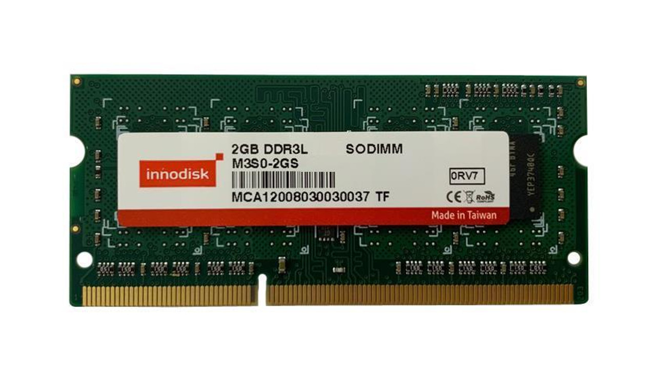 Innodisk 2GB PC3-12800 DDR3-1600MHz non-ECC Unbuffered CL11 204-Pin SoDimm Single Rank Memory Module