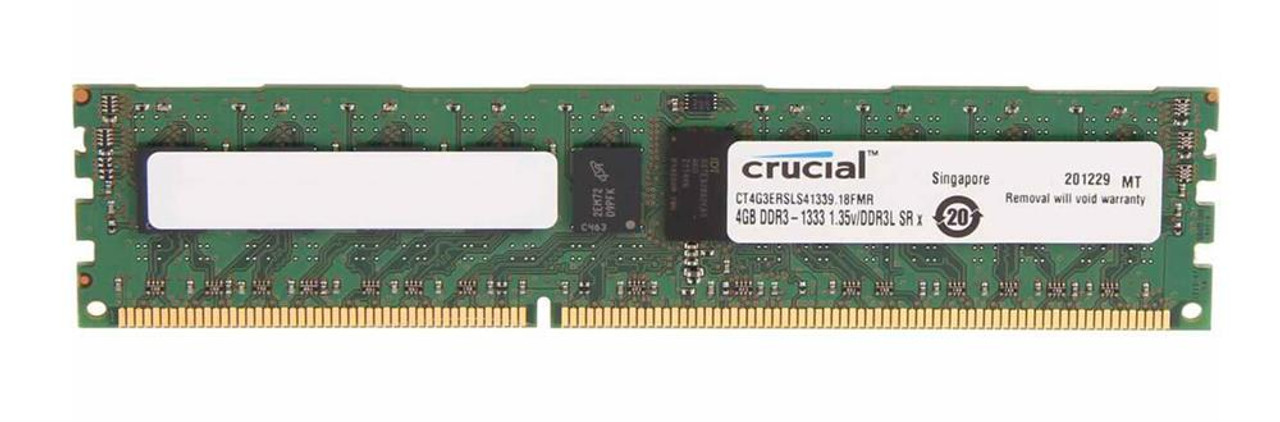 Crucial 4GB PC3-10600 DDR3-1333MHz Registered ECC CL9 240-Pin DIMM 1.35V Low Voltage Single Rank Memory Module