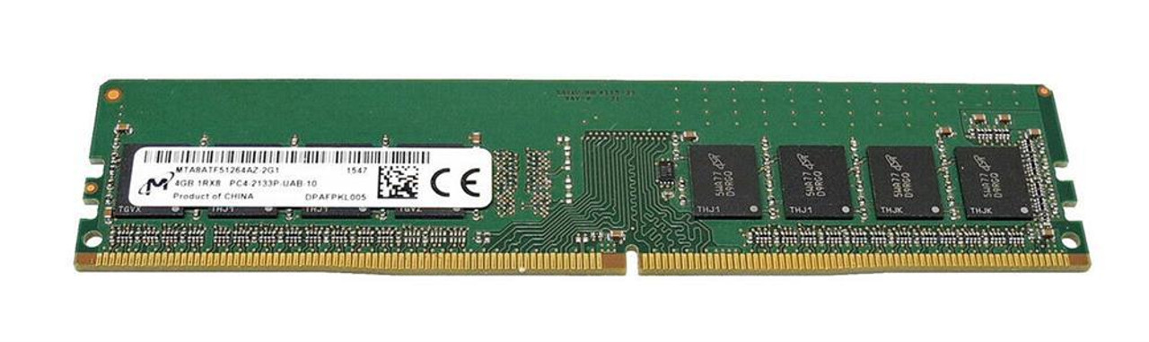 Micron 4GB PC4-17000 DDR4-2133MHz non-ECC Unbuffered CL15 288-Pin DIMM 1.2V Single Rank Memory Module