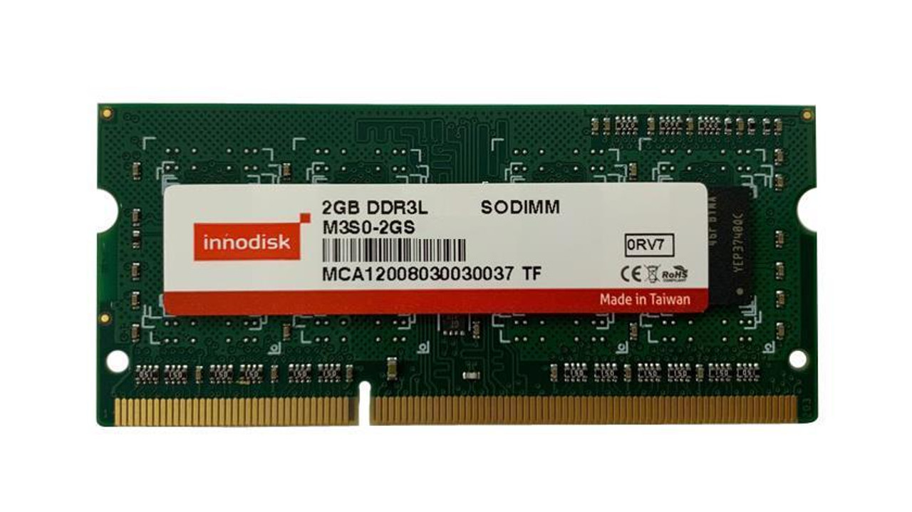 Innodisk 2GB PC3-10600 DDR3-1333MHz non-ECC Unbuffered CL9 204-Pin SoDimm Single Rank Memory Module