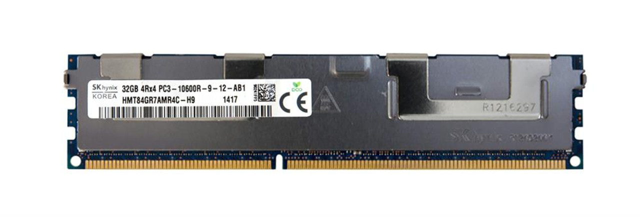 Hynix 32GB PC3-10600 DDR3-1333MHz ECC Registered CL9 240-Pin DIMM Quad Rank Memory Module