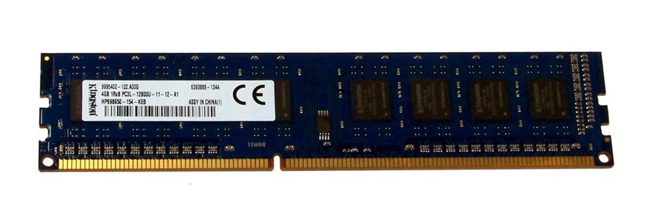 HPE 4GB PC3-12800 DDR3-1600MHz non-ECC Unbuffered CL11 240-Pin DIMM 1.35V Low Voltage Single Rank Memory Module