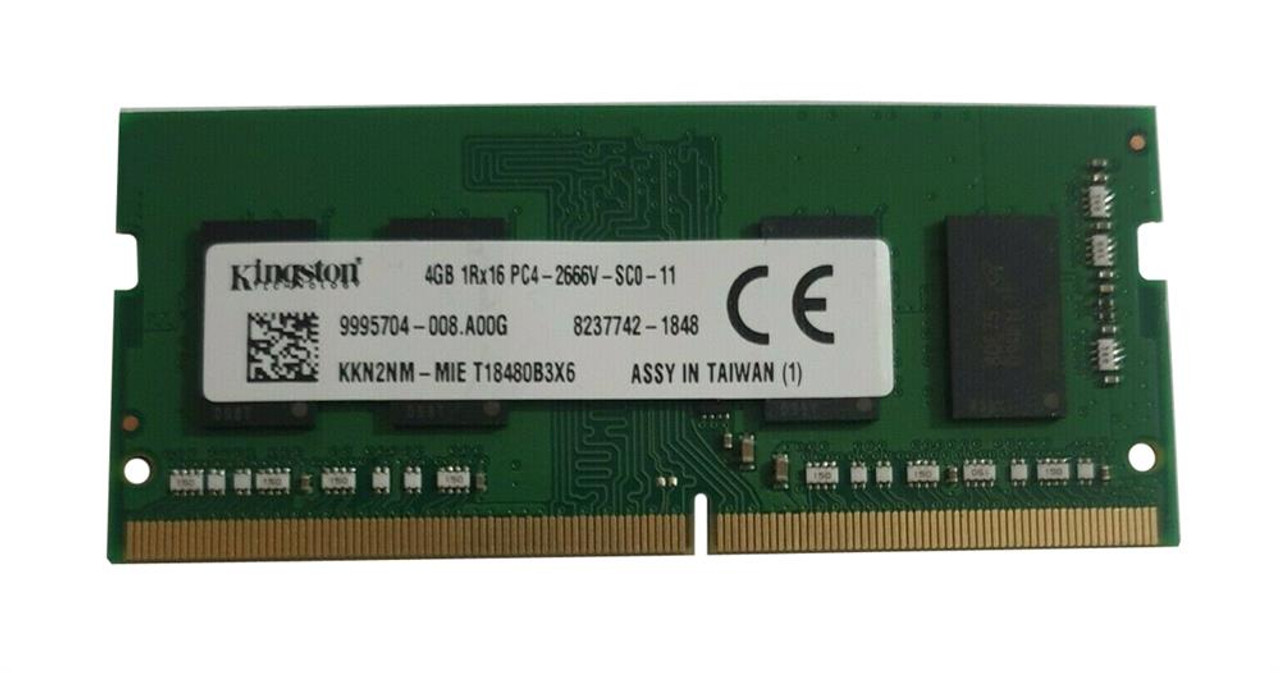 Kingston 4GB PC4-21300 DDR4-2666MHz non-ECC Unbuffered CL19 260-Pin SoDimm 1.2V Single Rank Memory Module