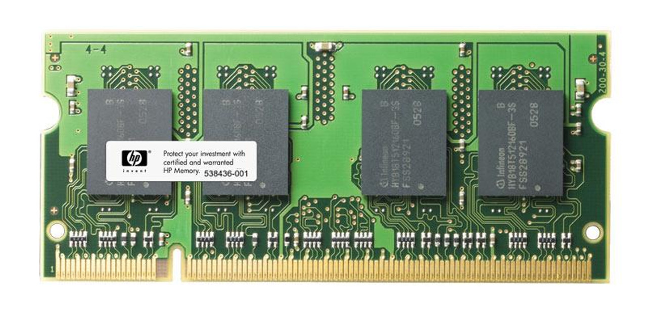 HP 2GB PC2-6400 DDR2-800MHz non-ECC Unbuffered CL6 200-Pin SoDimm Dual Rank Memory Module 538436