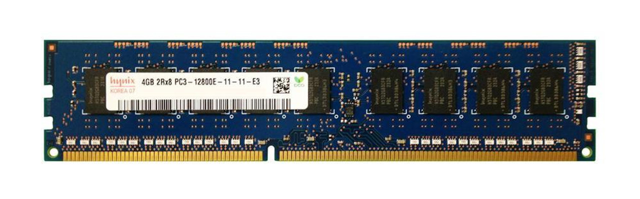 Hynix 4GB PC3-12800 DDR3-1600MHz ECC Unbuffered CL11 240-Pin DIMM Dual Rank Memory Module