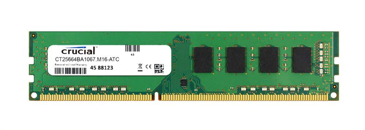 Crucial 2GB PC3-8500 DDR3-1066MHz non-ECC Unbuffered CL7 240-Pin DIMM Memory Module