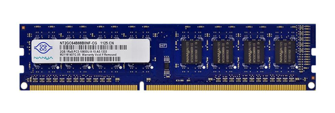 Nanya 2GB PC3-10600 DDR3-1333MHz non-ECC Unbuffered CL9 240-Pin DIMM Single Rank Memory Module