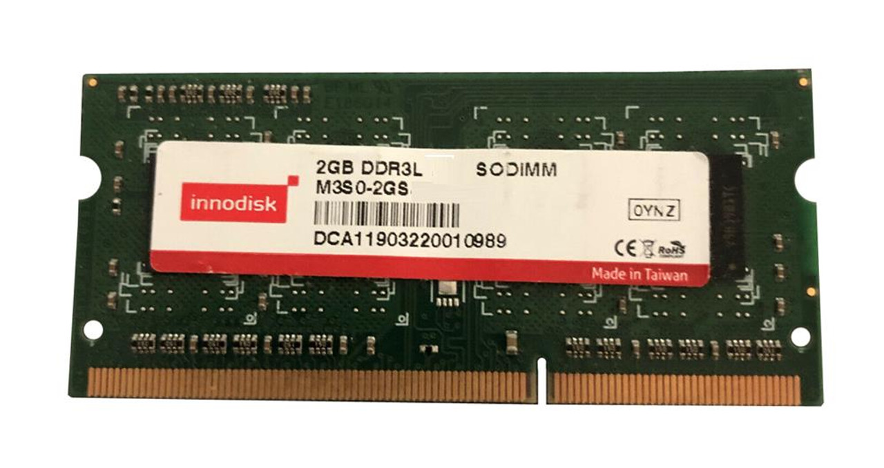 Innodisk 2GB PC3-12800 DDR3-1600MHz non-ECC Unbuffered CL11 204-Pin SoDimm 1.35V Low Voltage Single Rank Memory Module