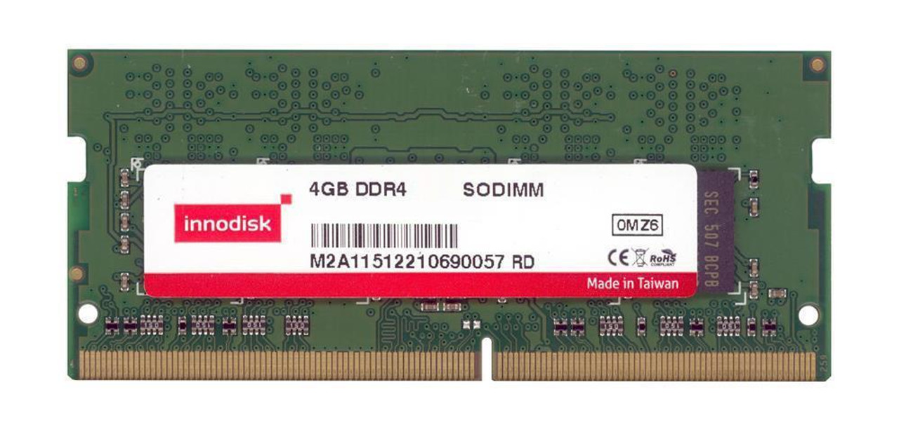 Innodisk 4GB PC4-19200 DDR4-2400MHz ECC Unbuffered CL17 260-Pin SoDimm 1.2V Single Rank Memory Module