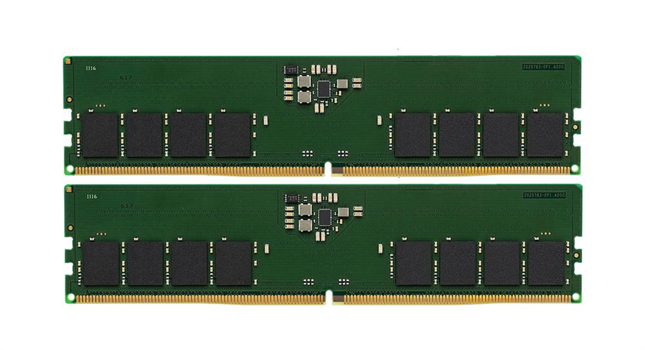 Kingston 64GB Kit (2 X 32GB) PC5-38400 DDR5-4800MHz non-ECC Unbuffered CL40 288-Pin Dimm 1.1V Dual Rank Memory