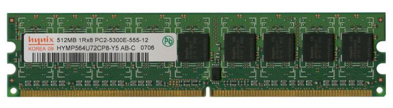 Hynix 512MB PC2-5300 DDR2-667MHz ECC Unbuffered CL5 240-Pin DIMM Single Rank Memory Module