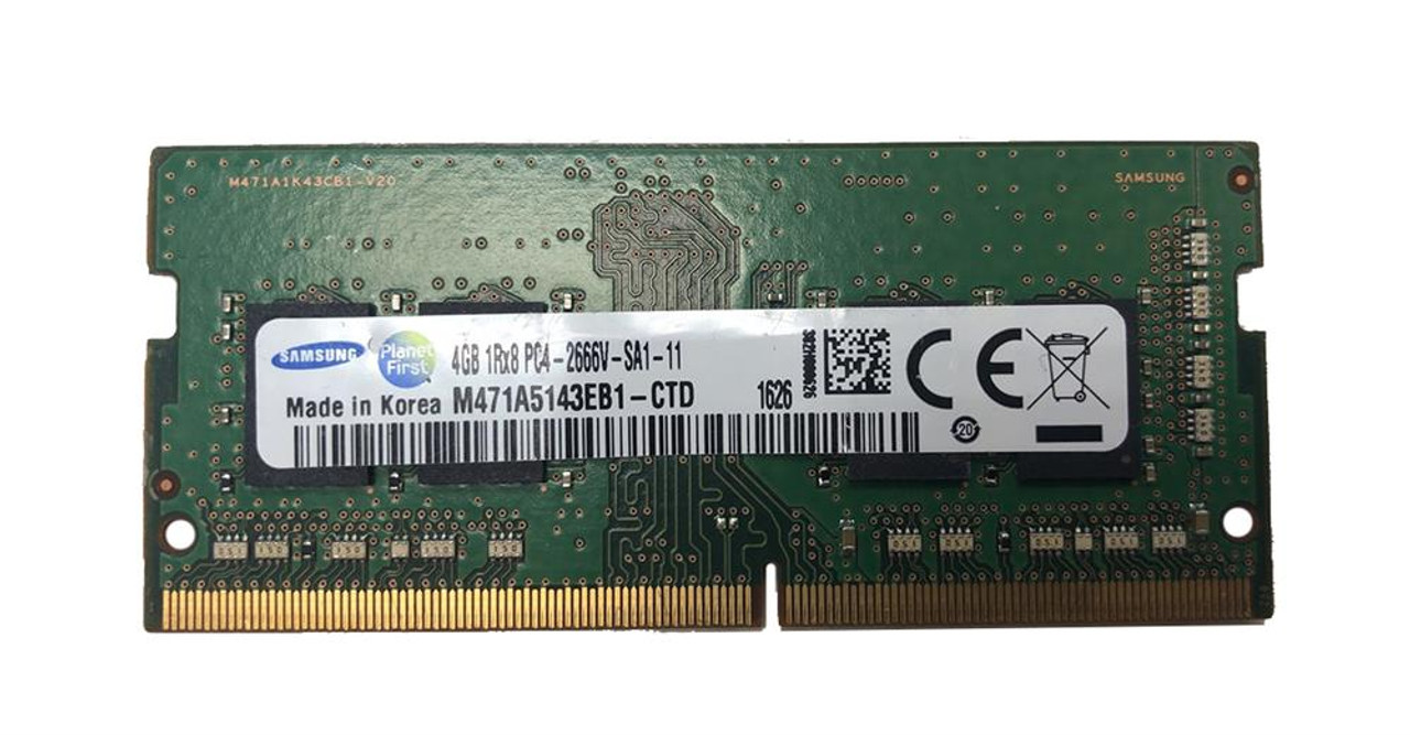 Samsung PC4-21300 DDR4-2666MHz non-ECC Unbuffered CL19 260-Pin SoDimm 1.2V Single Rank Memory Module