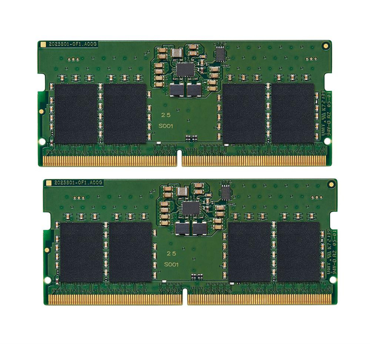 Kingston 32GB Kit (2 X 16GB) PC5-38400 DDR5-4800MHz non-ECC Unbuffered CL40 262-Pin SoDIMM 1.1V Single Rank Memory