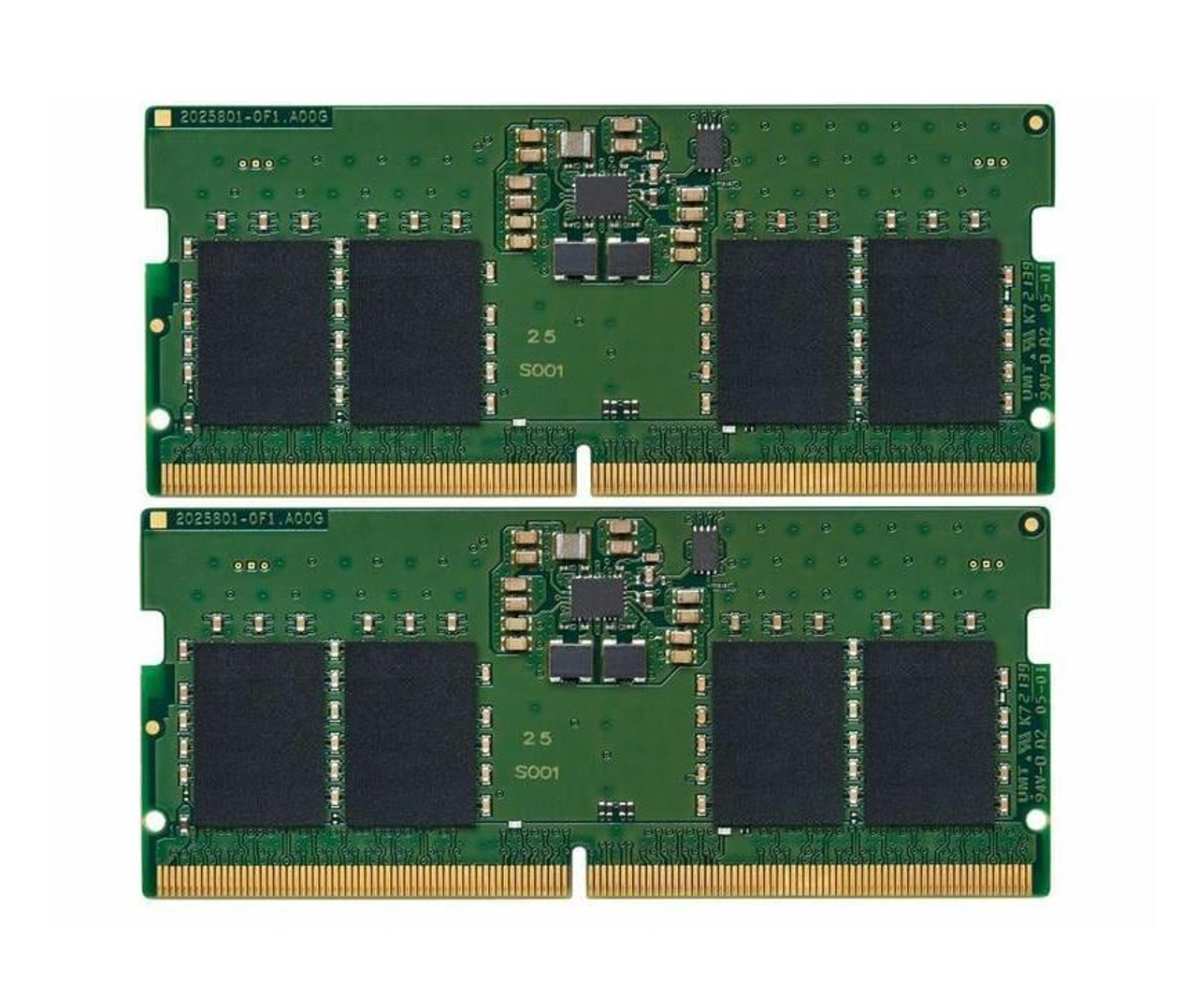 Kingston 16GB Kit (2 X 8GB) PC5-44800 DDR5-5600MHz Non-ECC Unbuffered CL46 262-pin SoDIMM 1.1V Single Rank Memory Module