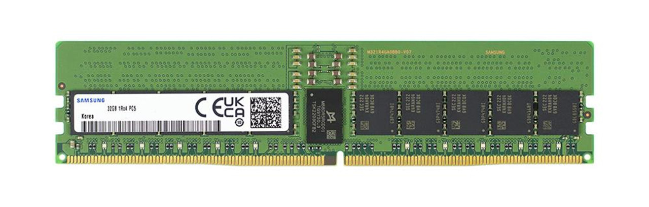 Samsung 32GB PC5-38400 DDR5-4800MHz ECC Registered CL40 288-Pin DIMM 1.1V Dual Rank Memory Module