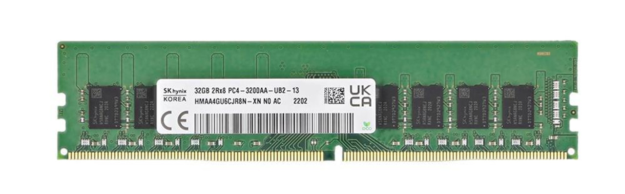 Hynix 32GB PC4-25600 DDR4-3200MHz Non-ECC Unbuffered CL22 288-Pin UDIMM 1.2V Dual Rank Memory Module