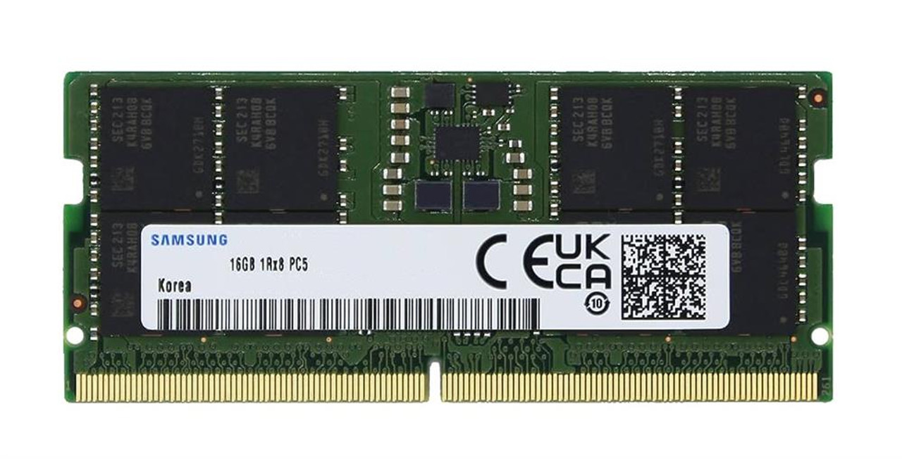 Samsung 16GB PC5-38400 DDR5-4800MHz ECC Unbuffered CL40 262-Pin SoDIMM 1.1V Single Rank Memory Module