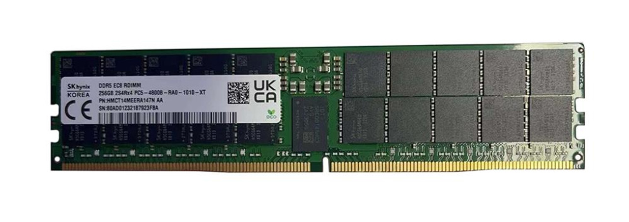 Hynix 256GB PC5-38400 DDR5-4800MHz ECC Registered CL46 288-Pin RDIMM 1.1V Octal Rank Memory Module