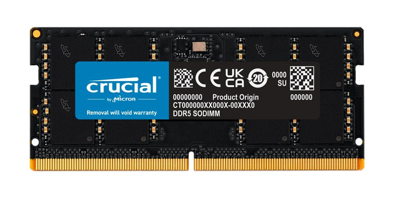 Crucial 32GB PC5-44800 DDR5-5600 Non-ECC Unbuffered CL46 262-Pin SoDIMM 1.1V Single Rank Memory Module