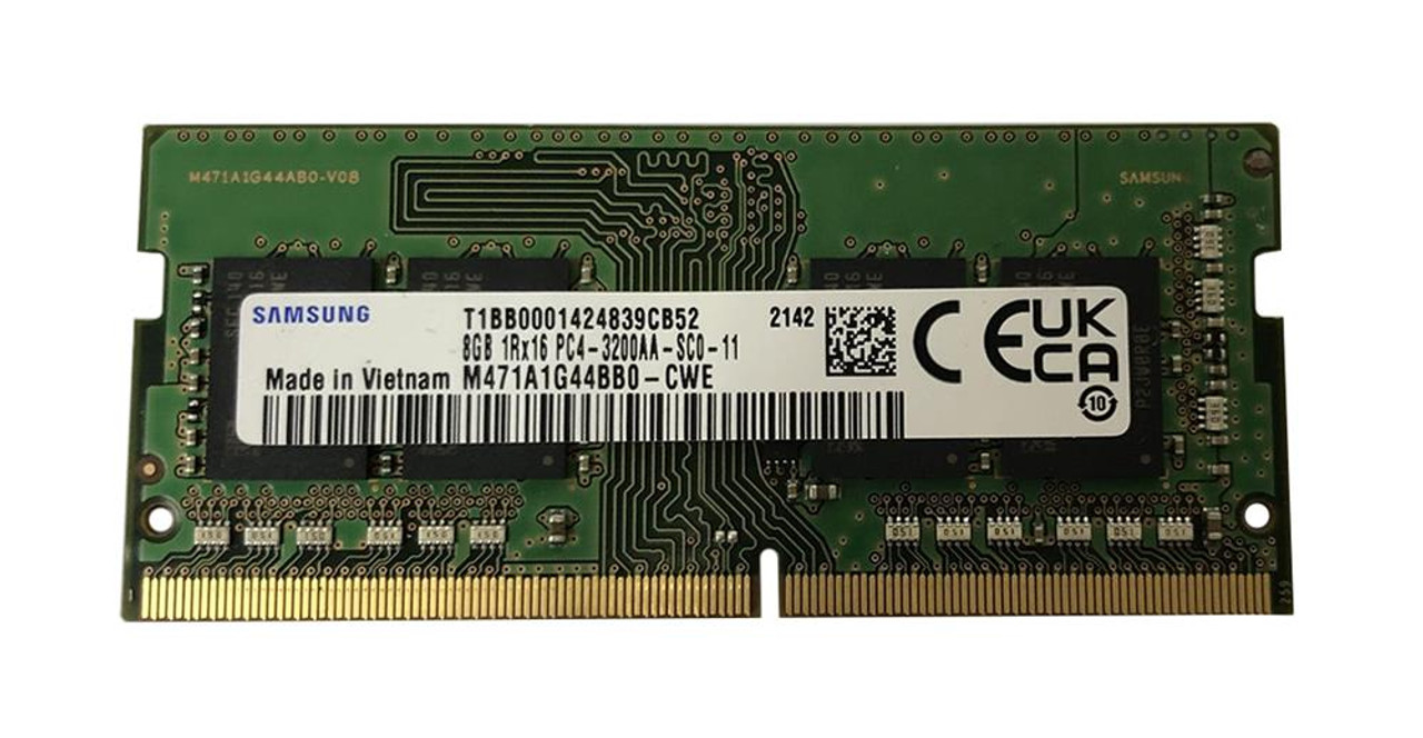Samsung 8GB PC4-25600 DDR4-3200MHz Non-ECC Unbuffered CL22 288-Pin SoDIMM 1.2V Single Rank Memory Module