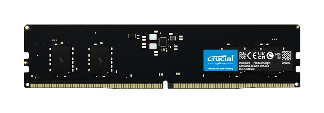 Crucial 8GB PC5-44800 DDR5-5600MHz Non-ECC Unbuffered CL46 288-Pin DIMM 1.1V Single Rank Memory Module