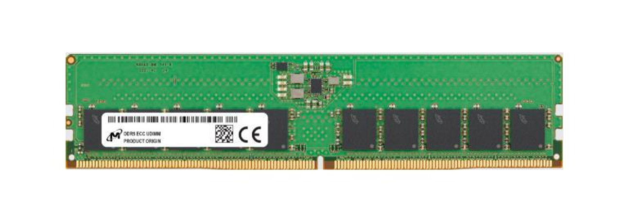 Micron 16GB PC5-38400 DDR5-4800MHz ECC Unbuffered CL40 288-Pin UDIMM 1.1V Single Rank Memory Module