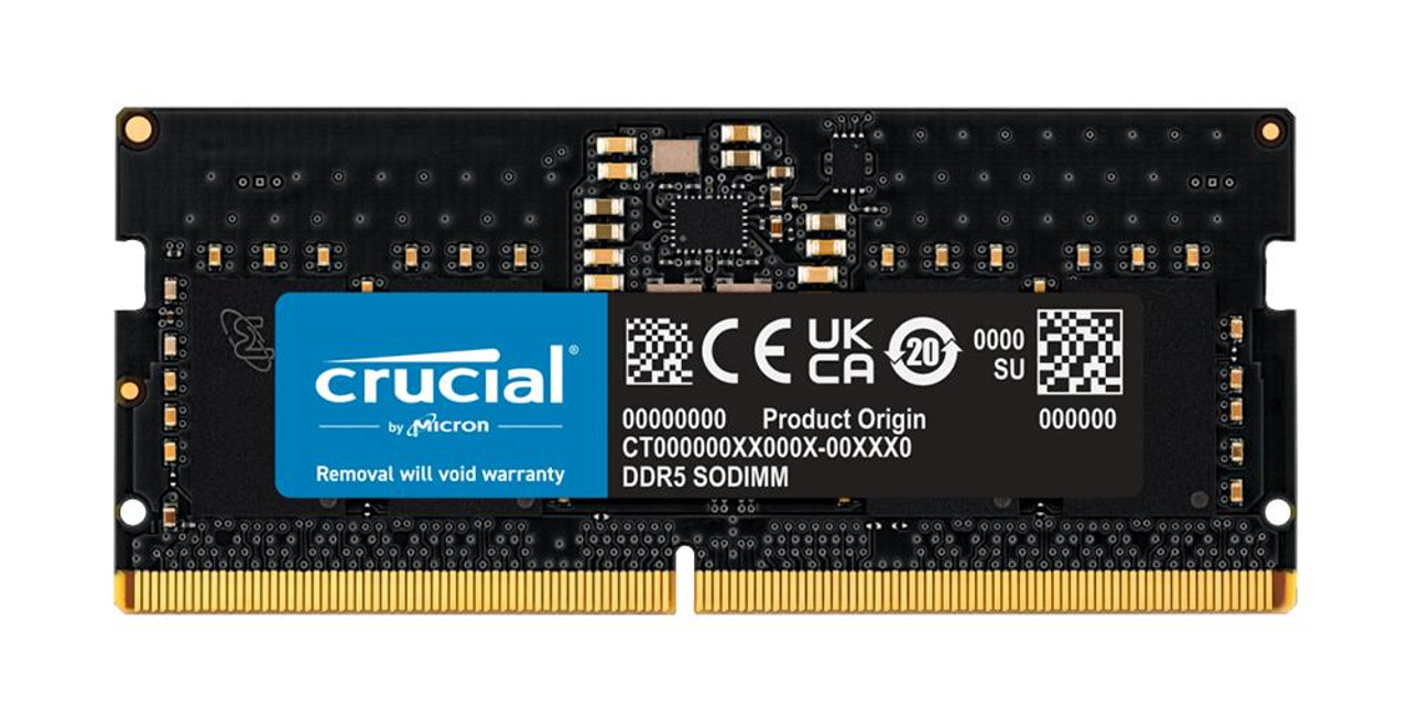 Crucial 8GB PC5-41600 DDR5-5200MHz Non-ECC Unbuffered CL42 262-Pin SoDIMM 1.1V Single Memory Module