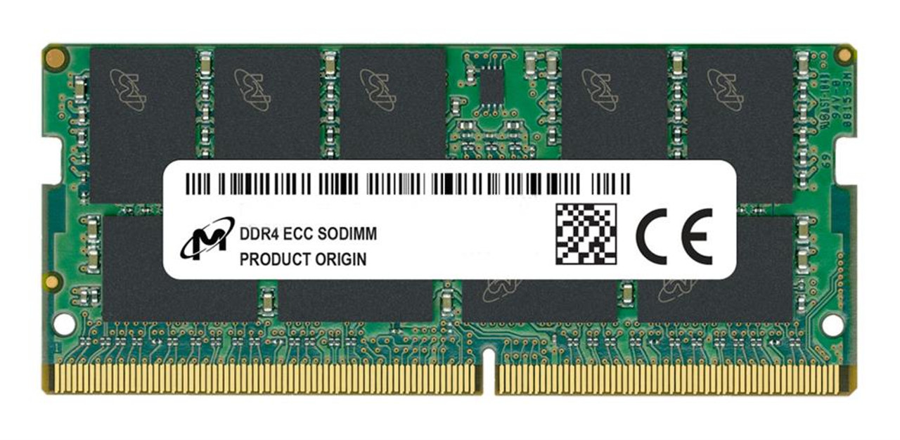 Micron 16GB PC4-25600 DDR4-3200MHz ECC Unbuffered CL22 260-Pin SODIMM 1.2V Dual Rank Memory Module