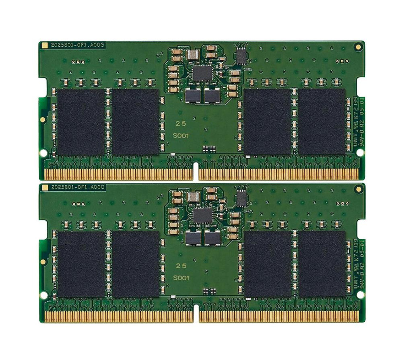 Kingston 16GB Kit (2 X 8GB) PC5-44800 DDR5-5600MHz Non-ECC Unbuffered CL46 262-Pin SoDIMM 1.1V Single Rank Memory Module