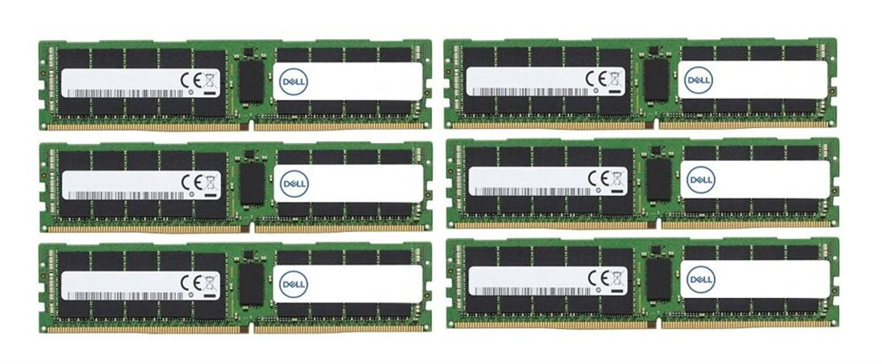 Dell 192GB Kit (6 X 32GB) PC4-23400 DDR4-2933MHz ECC Registered CL21 288-Pin RDIMM 1.2V Dual Rank Memory