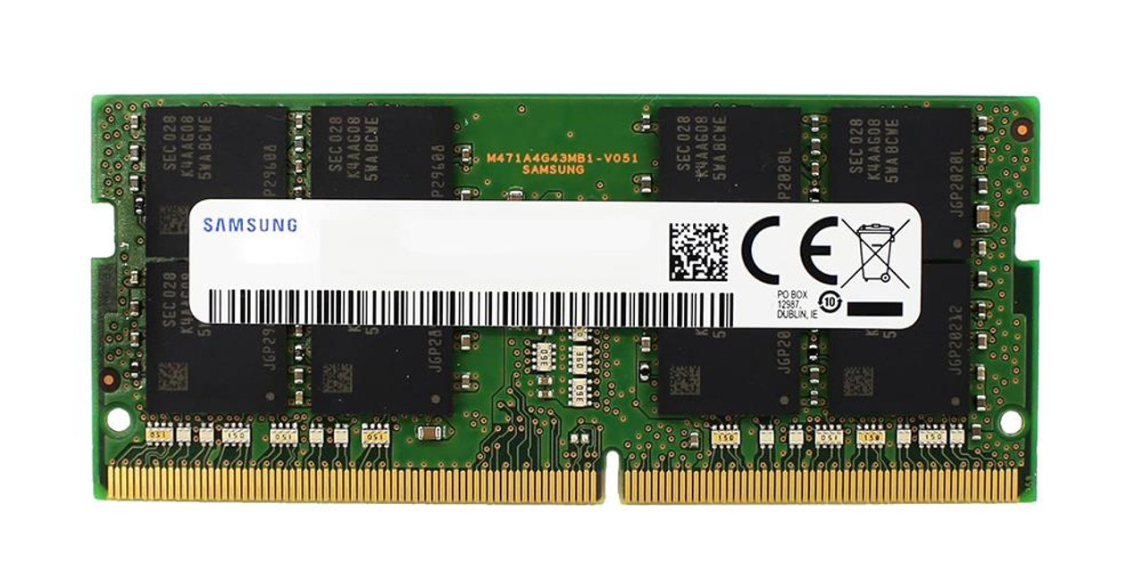 Samsung 32GB PC4-25600 DDR4-3200MHz ECC Unbuffered CL22 260-Pin SoDimm 1.2V Dual Rank Memory Module