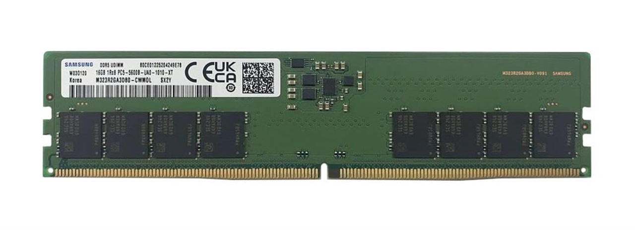 Samsung 16GB PC5-44800 DDR5-5600MHz Non-ECC Unbuffered CL46 288-Pin UDIMM 1.1V Single Rank Memory Module