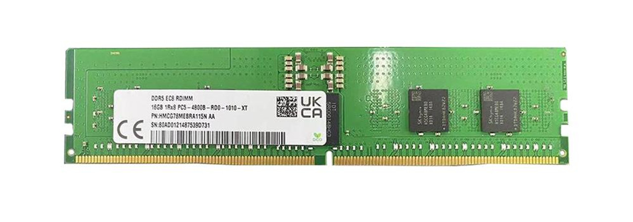 Hynix 16GB PC5-38400 DDR5-4800MHz ECC Registered CL40 288-Pin RDIMM 1.1V Single Rank Memory Module
