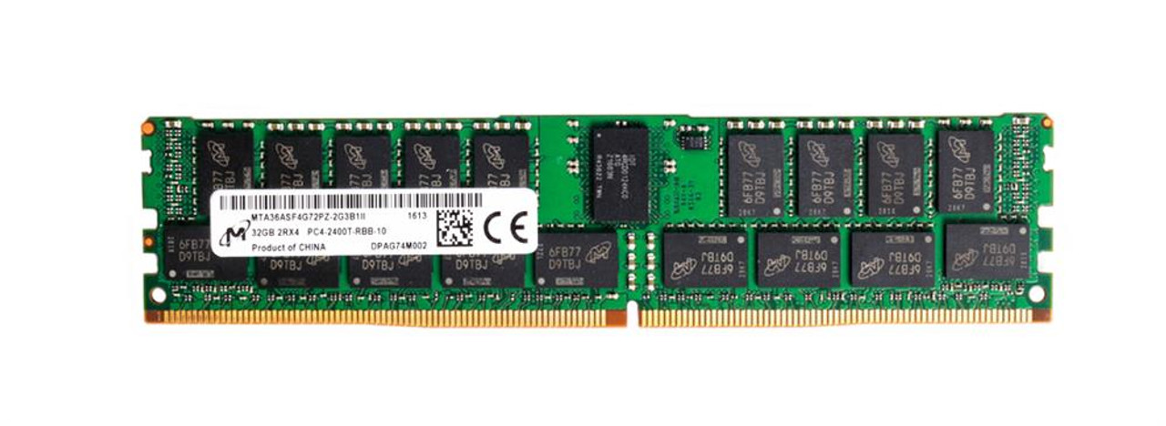 MTA36ASF4G72PZ-2G3B1II Micron 32GB PC4-19200 DDR4-2400MHz Registered ECC CL17 288-Pin DIMM 1.2V Dual Rank Memory Module