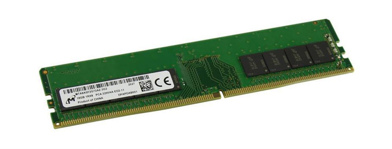 Micron 16GB PC4-25600 DDR4-3200MHz ECC Unbuffered CL22 288-Pin DIMM 1.2V Single Rank Memory Module