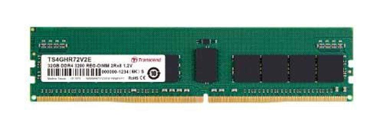 Transcend 16GB PC4-25600 DDR4-3200MHz Registered ECC CL22 288-Pin DIMM 1.2V Single Rank Memory Module