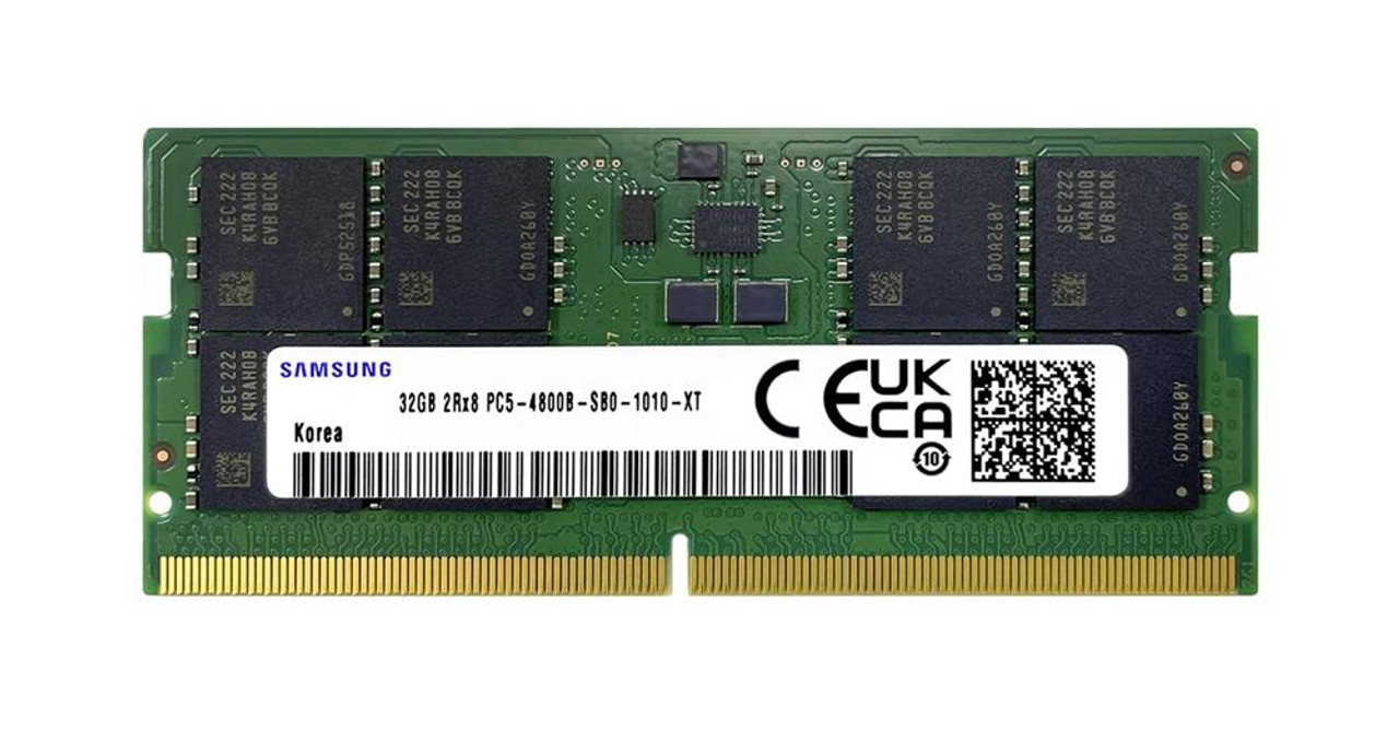 Samsung 32GB PC5-44800 DDR5-5600MHz Non-ECC Unbuffered CL46 262-Pin SoDIMM 1.1V Dual Rank Memory Module