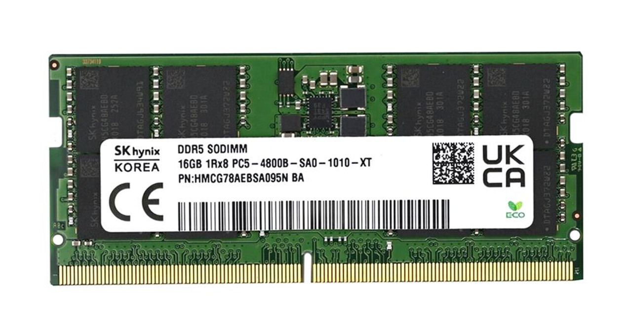 Hynix 16GB PC5-38400 DDR5-4800MHz Non-ECC Unbuffered CL40 262-Pin SoDIMM  1.1V Single